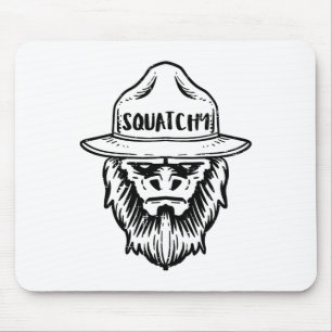 Squatchy Camping Bigfoot Sasquatch Funny Men Women Mouse Mat