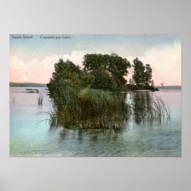 Squaw Island, Canandaigua Lake, NY Vintage Poster (Front)
