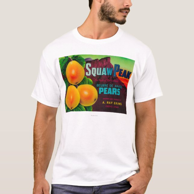 Squaw Peak Pear Crate LabelProvo, UT T-Shirt (Front)