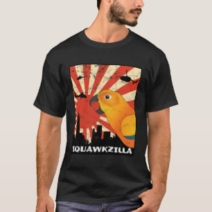 Squawk Zilla Sun Conure Parrot Squawking Kawaii T-Shirt