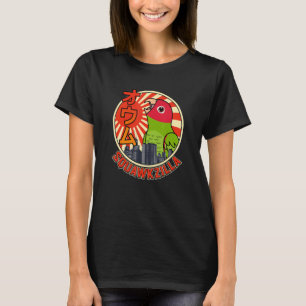 Squawkzilla Parrot I Screaming Cherry-headed Conur T-Shirt