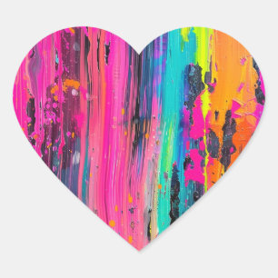 Squeegee art heart sticker