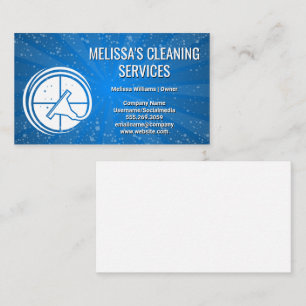 Squeegee Cleaning Window Logo Business Card
