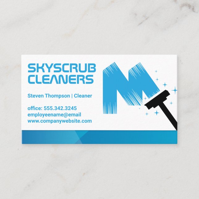 Squeegee Logo | Window Washers Business Card (Front)