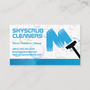 Squeegee Soap Bubbles Business Card