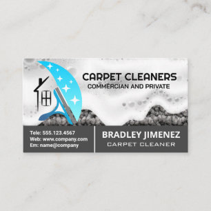 Squeegee Soap Cleaner Logo   Rug   Soap  Business Card