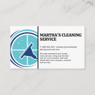 Squeegee Window   Maid Cleaners Business Card