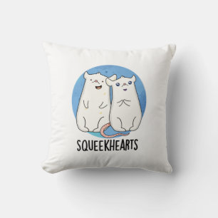 Squeekhearts Funny Mouse Sweetheart Pun Cushion