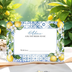 Squeeze Bridal Shower Advice for the Bride Card