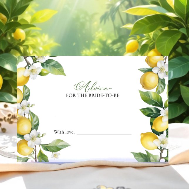 Squeeze Bridal Shower Advice for the Bride Card (Creator Uploaded)