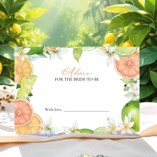 Squeeze Bridal Shower Advice for the Bride Card (Creator Uploaded)