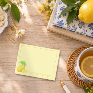Squeeze Joy Out of Today Cheerful Lemon Citrus Post-it Notes