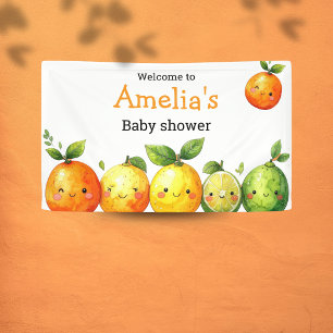 Squeeze Me Citrus Baby Shower Banner