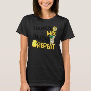 Squeeze Mix Enjoy Repeat For Lemonade Stand Owner T-Shirt