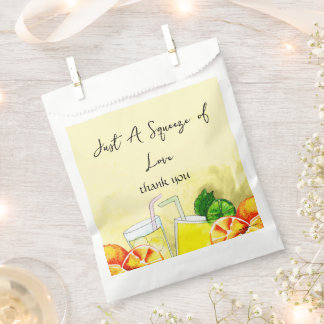 Squeeze of Love Lemonade Lemon Citrus Bridal Party Favour Bags