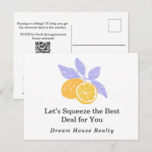 Squeeze the Best Deal Funny Lemon Real Estate
