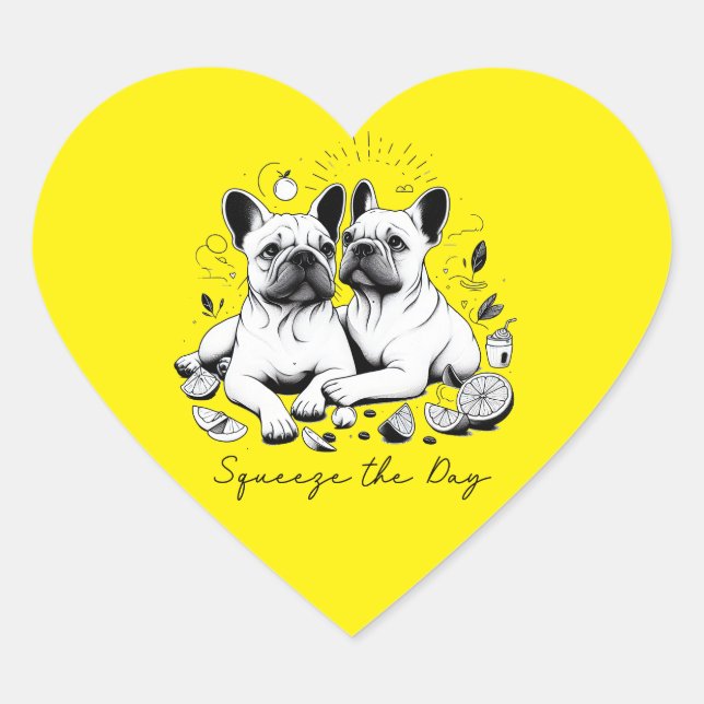 Squeeze The Day Heart Sticker (Front)