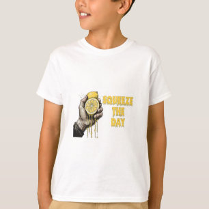 Squeeze The Day Lemon Pun T-Shirt