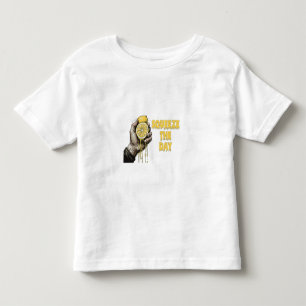 Squeeze The Day Lemon Pun Toddler T-Shirt