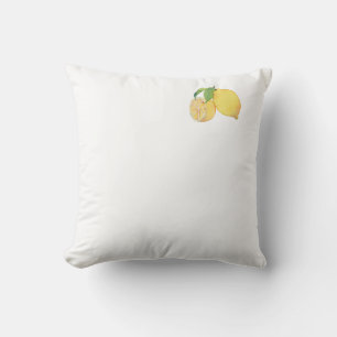 Squeeze the Day Lemon Watercolor Illustration Cushion
