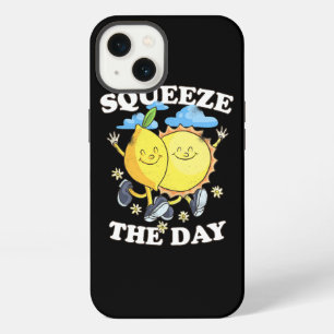 Squeeze the Day Retro Pun Groovy Seize the Day Fun iPhone 13 Case