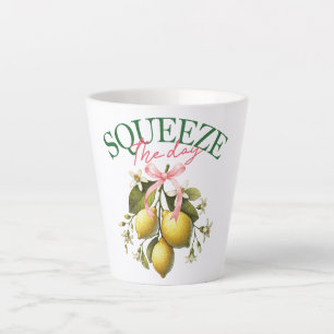 Squeeze the Day Vintage Lemon Botanical Latte Mug