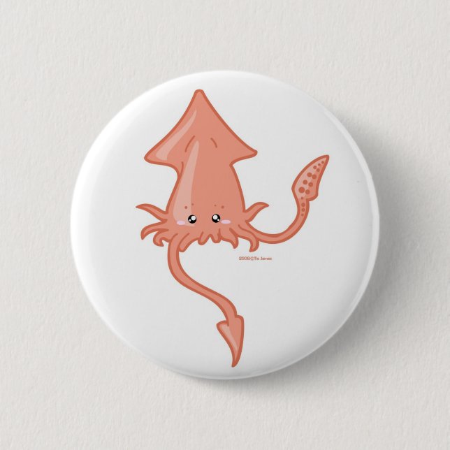 Squid 6 Cm Round Badge (Front)