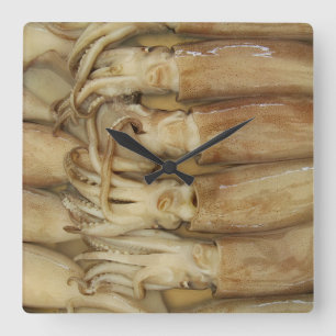 Squid - Calamari Square Wall Clock
