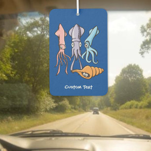 Squid Cartoons Car Air Freshener