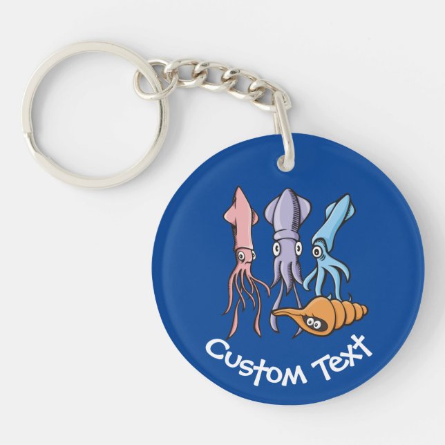 Squid Cartoons Keychain (Front)