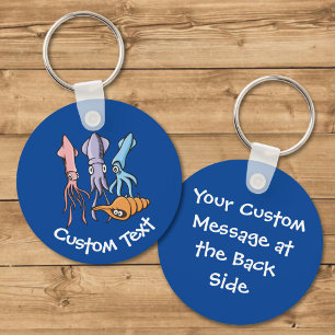 Squid Cartoons Keychain