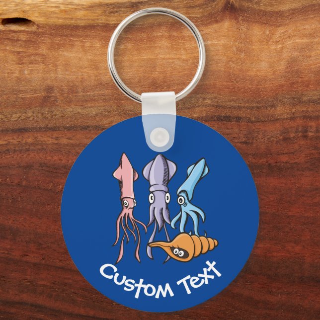 Squid Cartoons Keychain (Front)