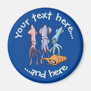 Squid Cartoons Magnet