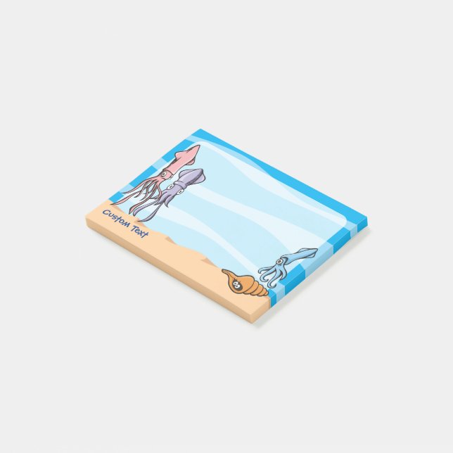 Squid Cartoons Post-it Notes (Angled)