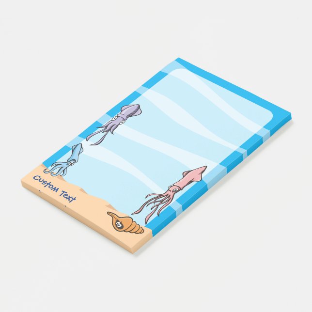 Squid Cartoons Post-it Notes (Angled)