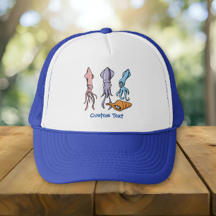 Squid Cartoons Trucker Hat