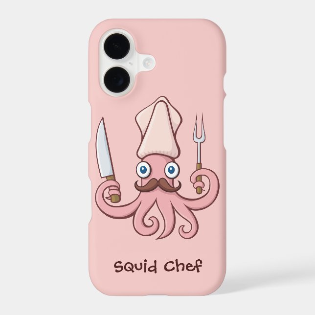 Squid Chef Cartoon iPhone Case (Back)