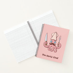 Squid Chef Cartoon Notebook