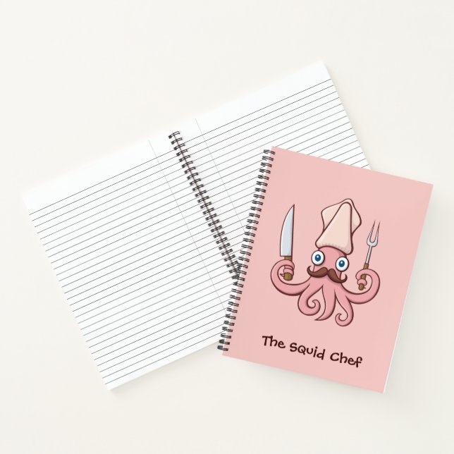 Squid Chef Cartoon Notebook (Inside)