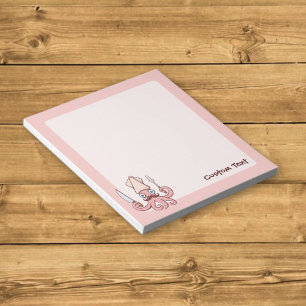 Squid Chef Cartoon Notepad