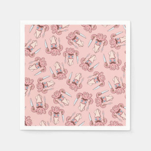 Squid Chef Cartoon Pattern Napkin