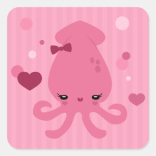 Squid Cutie Square Sticker