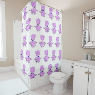 Squid Design Shower Curtain