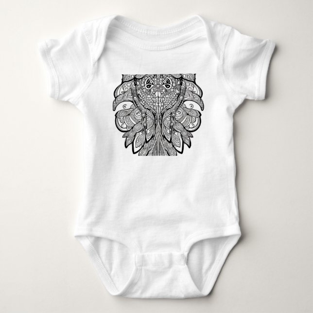 Squid Face Baby Bodysuit (Front)