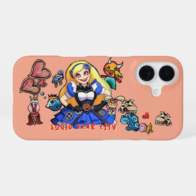 Squid Fear City ALICE EDITION  iPhone 16 Case (Back Horizontal)