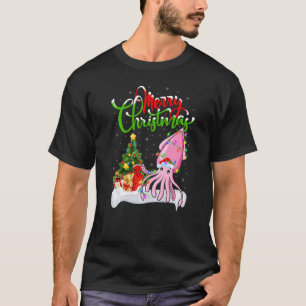 Squid Fish Xmas Decorations Santa Squid Christmas T-Shirt