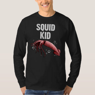 Squid For Kids Boys Girls Squid Seafood Calamari T-Shirt