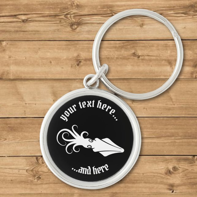Squid Icon White Key Ring (Creator Uploaded)