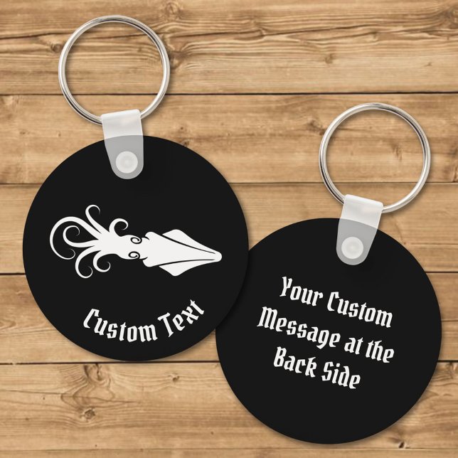 Squid Icon White Keychain (Creator Uploaded)