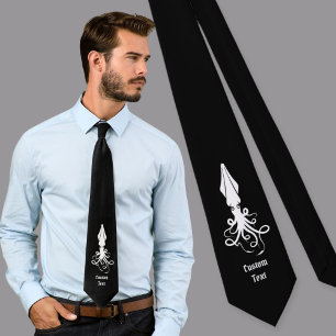 Squid Icon White Tie